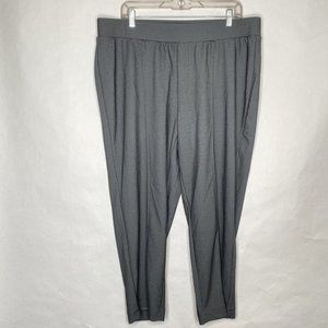 Catherine's Leggings Women 18/20 WPGray Black Stitched Crease Elastic Waist